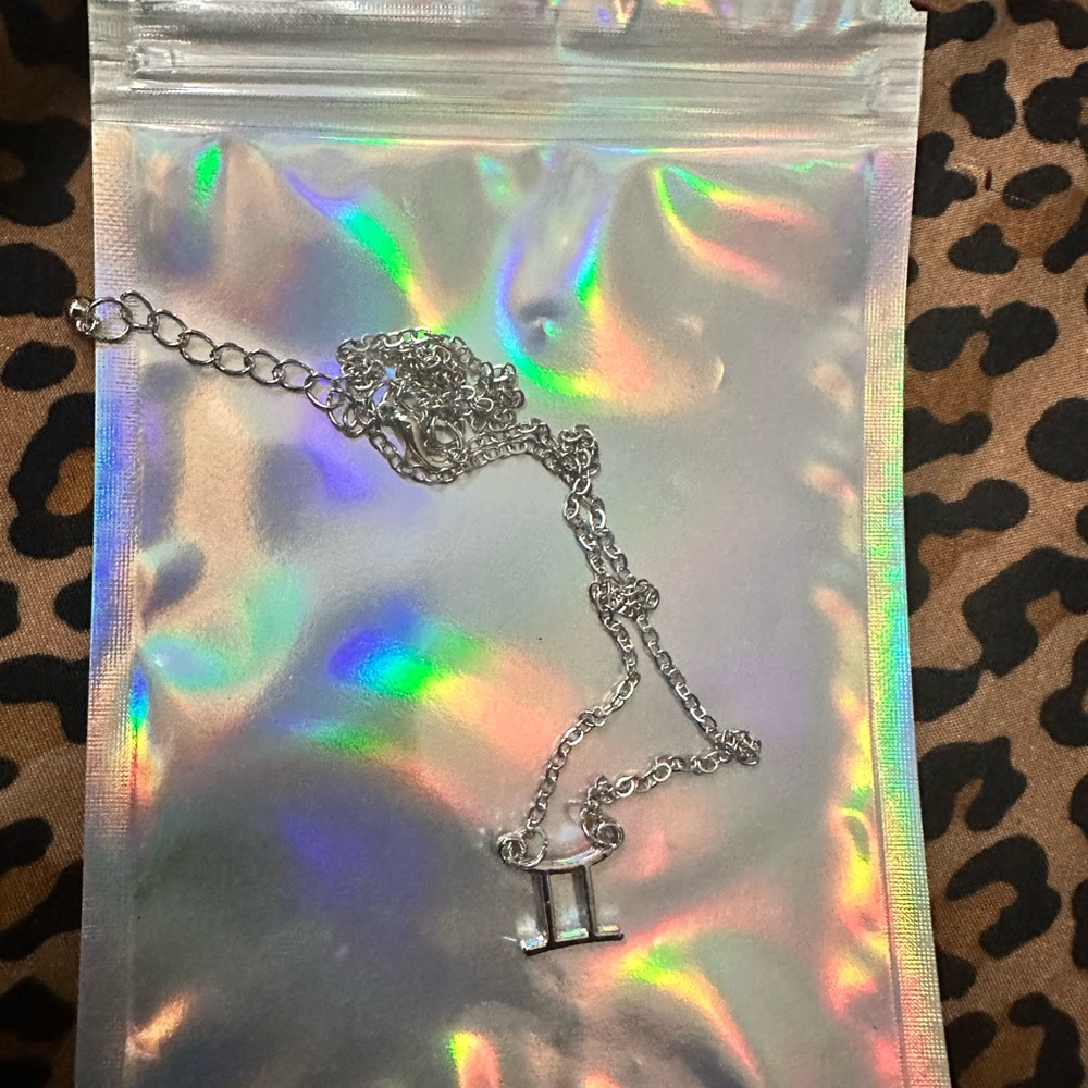 SHEIN Silver Gemini Necklace